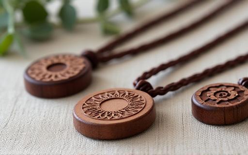 Collares personalizados de madera chilena